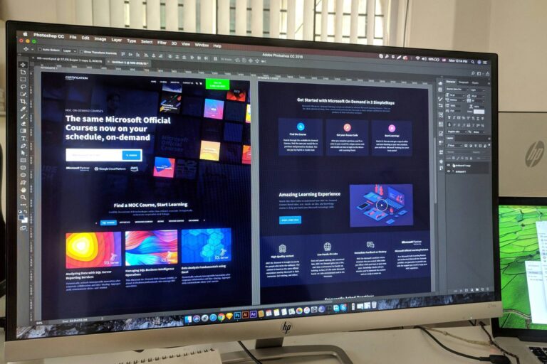 Photoshop website layout